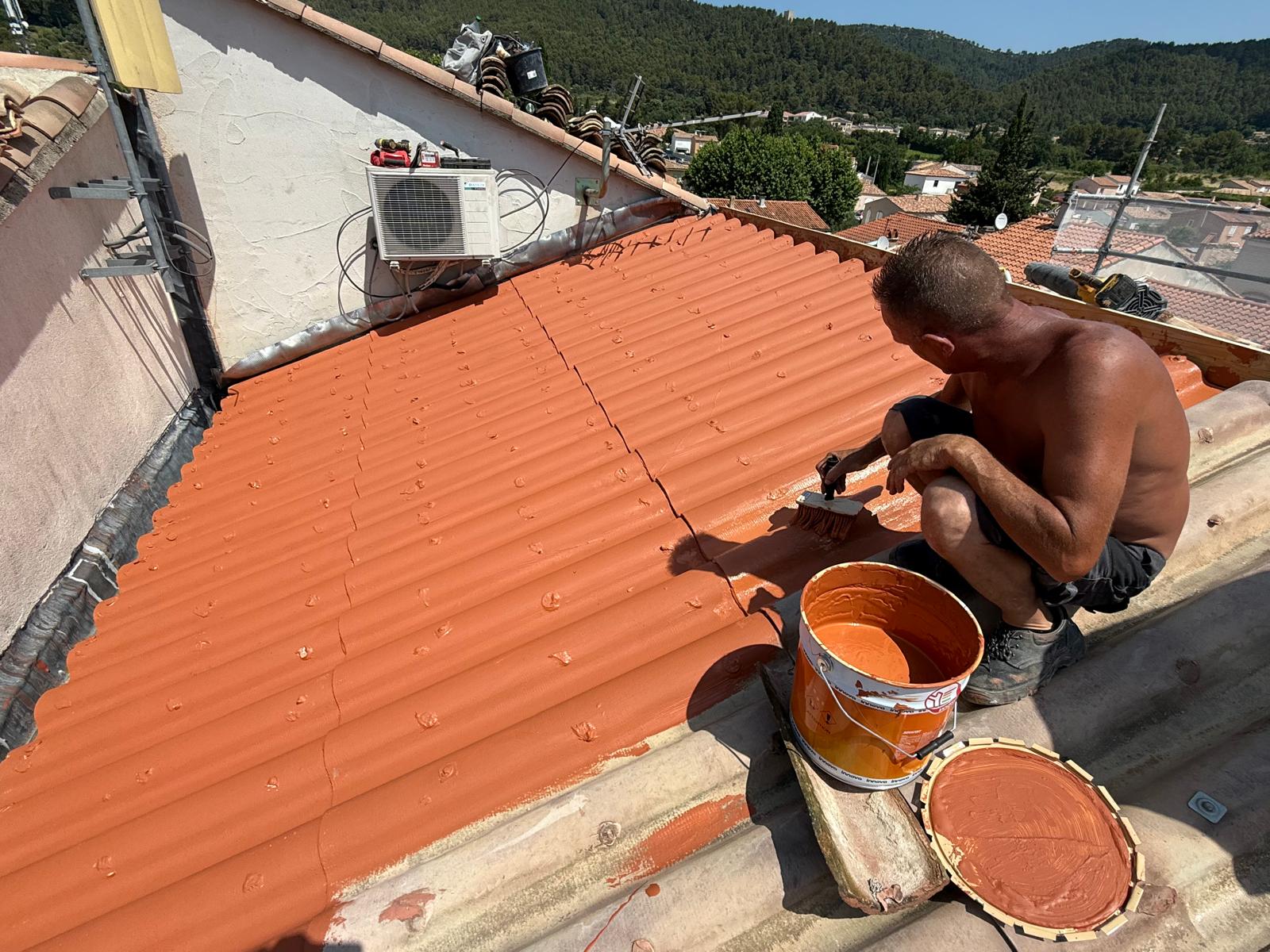 Résine sur toiture